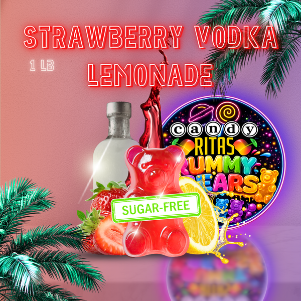 SUGAR FREE Strawberry Vodka Lemonade - Rummy Bears (1lb)