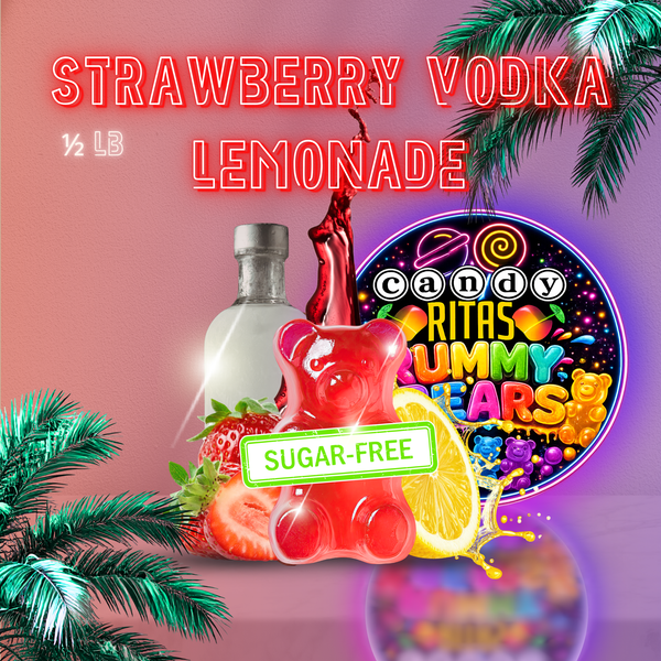 SUGAR FREE Strawberry Vodka Lemonade - Rummy Bears (1/2lb)